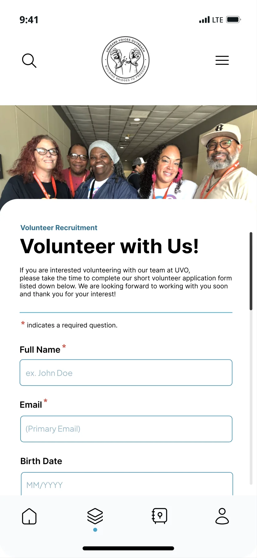 Unheard Voices Outreach: Volunteer