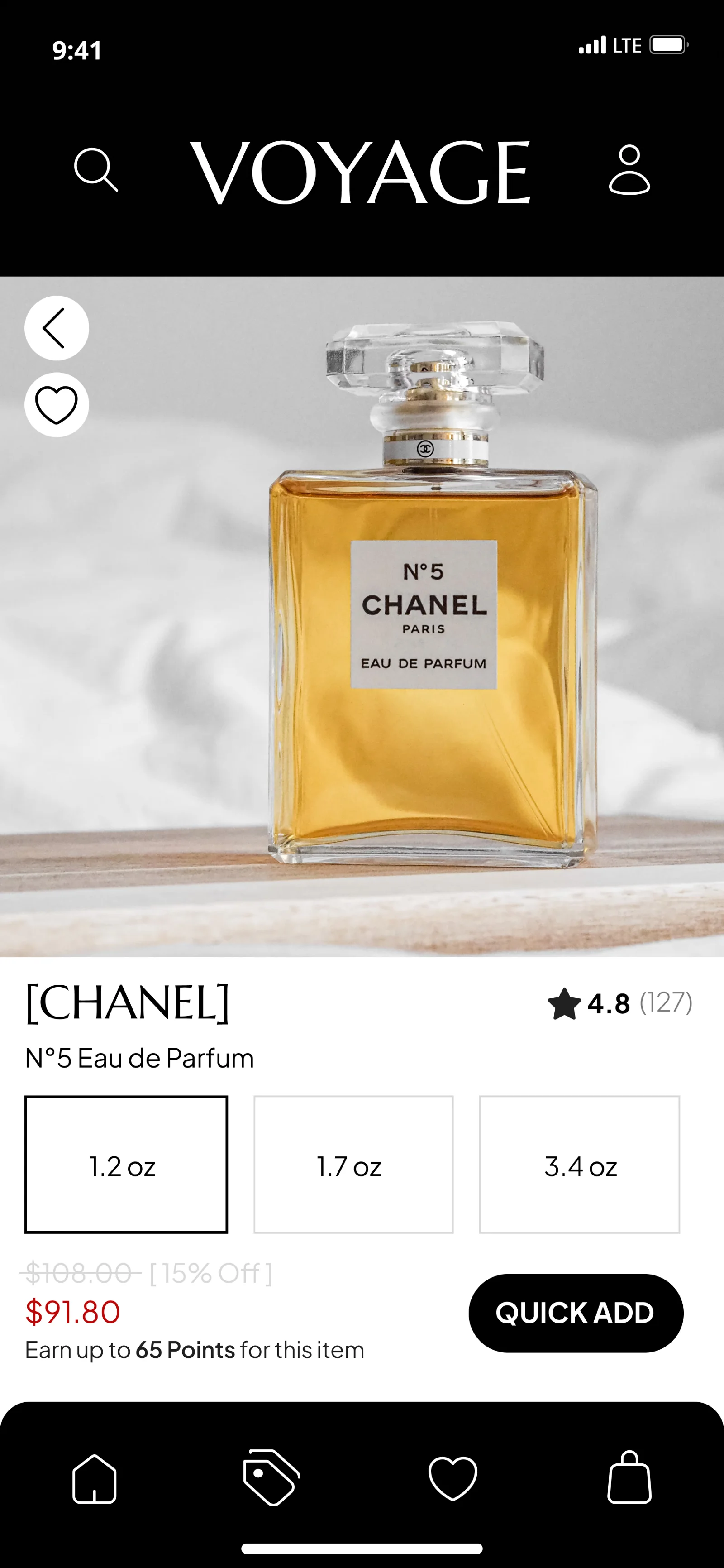 VOYAGE: Disruptive Fragrancy, branding + mobile app mockup, view 4