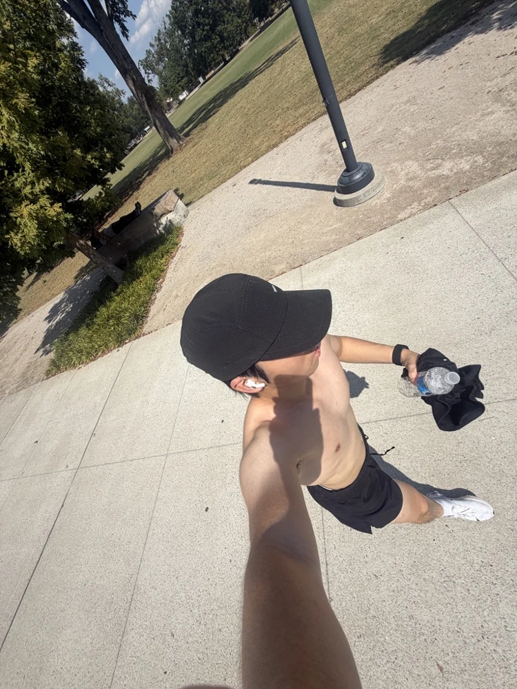 A selfie during a sunny outdoor run