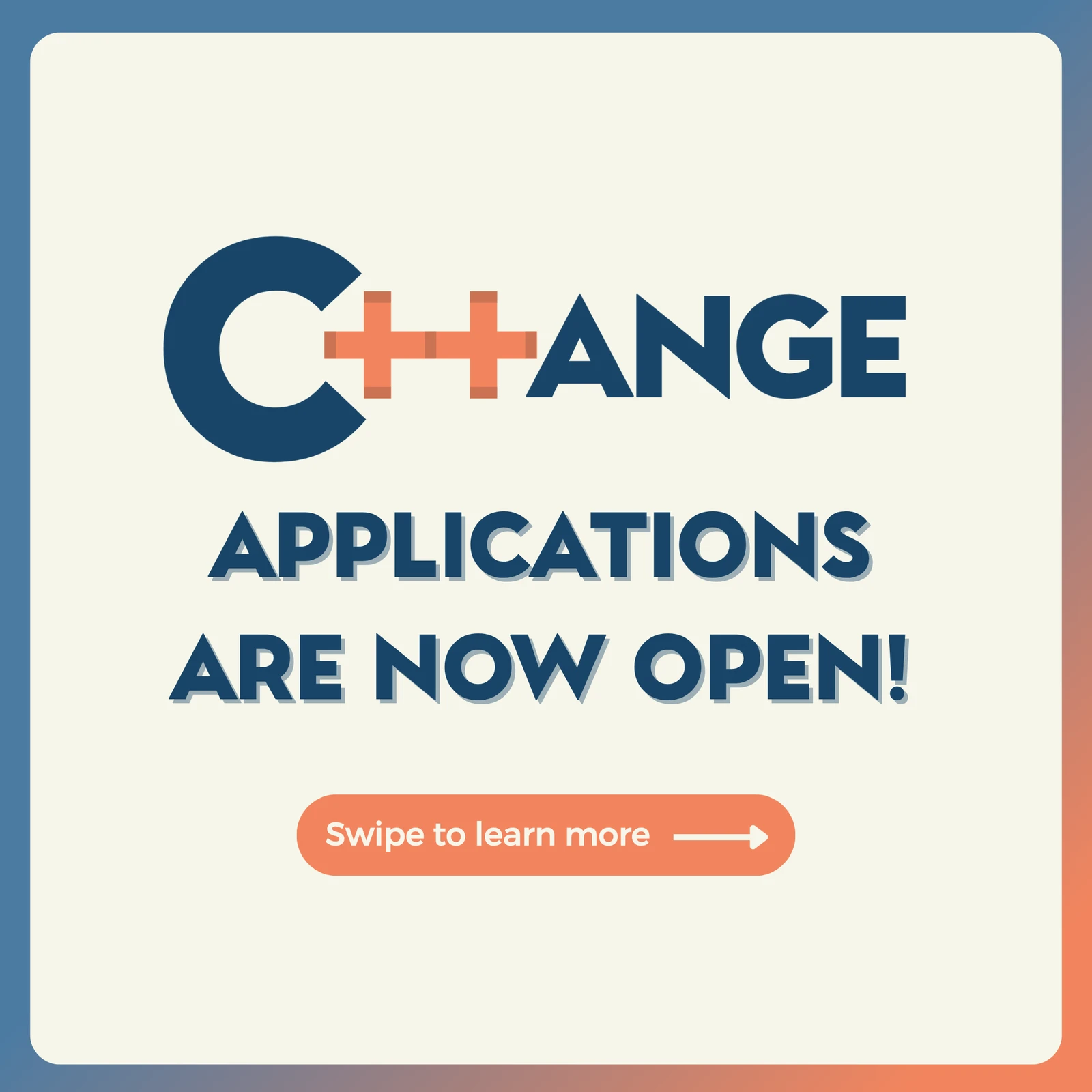 Applications Open